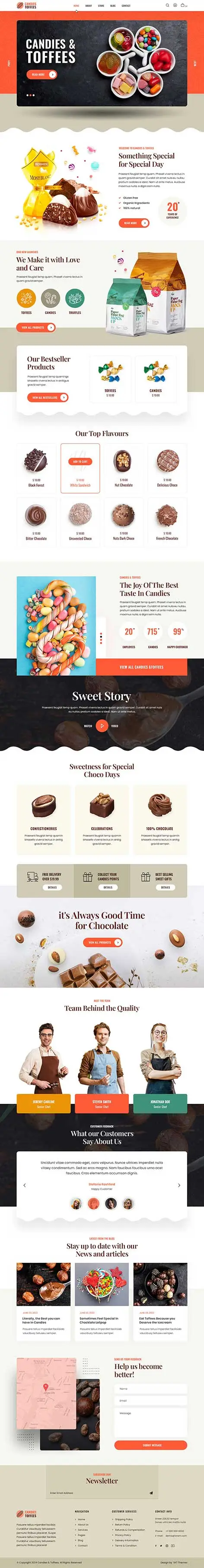skt candies toffies - candyfloss WordPress theme