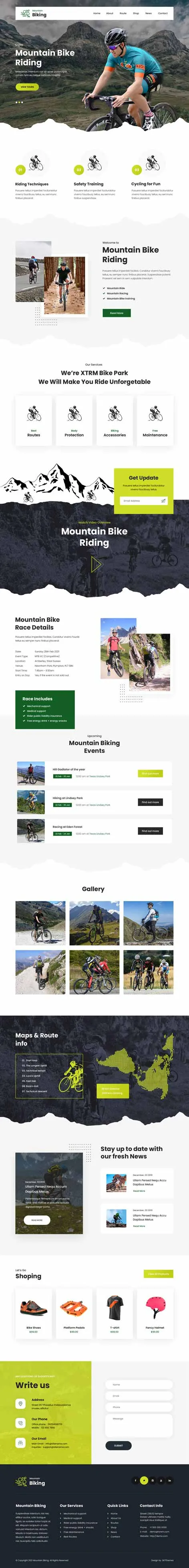 Mountain Biking - Cycling Club WordPress theme