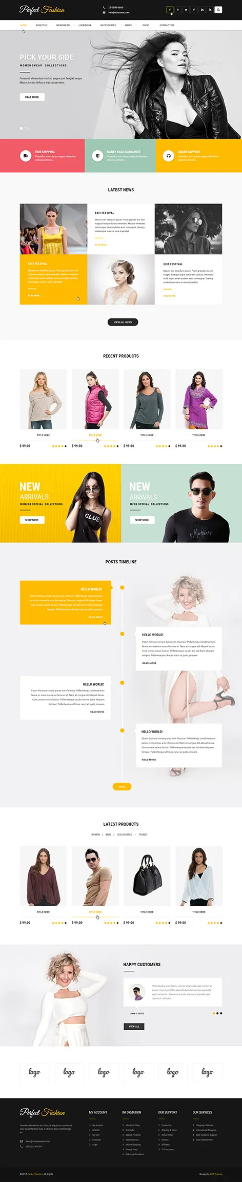 Fashion Trends - clothing brand WordPress theme