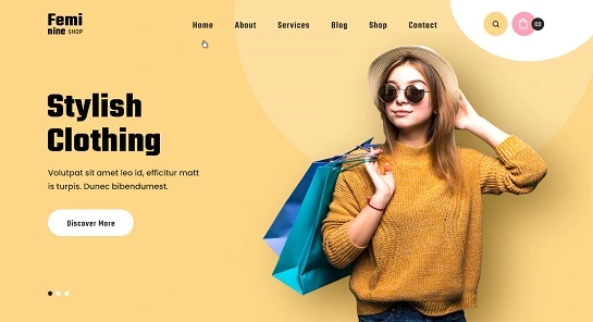 Feminine WordPress theme