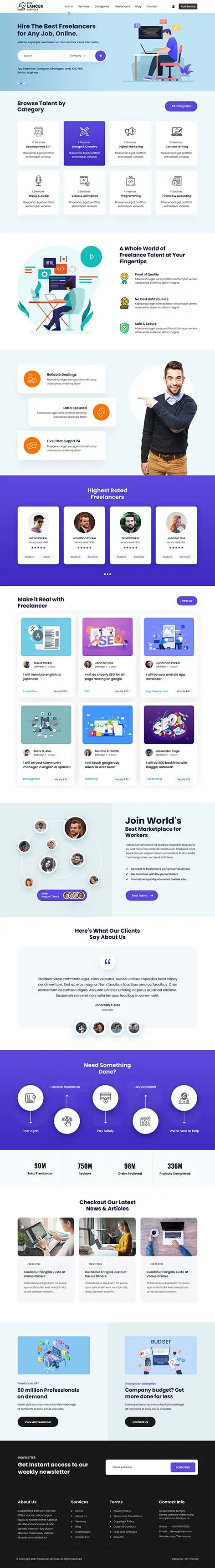 SKT freelancers Marketplace WordPress theme