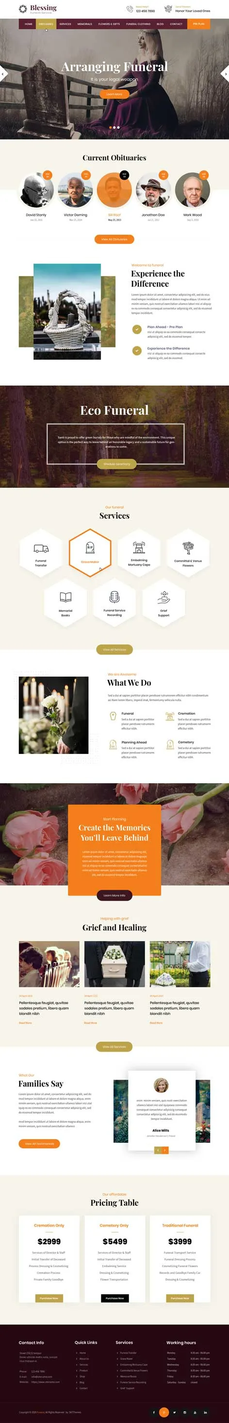 SKT Funeral Pro - Funeral Services WordPress theme