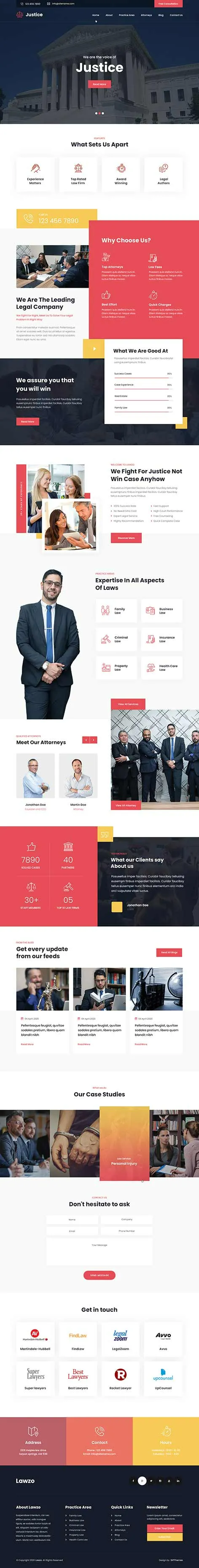 Lawzo - lawyer base WordPress theme