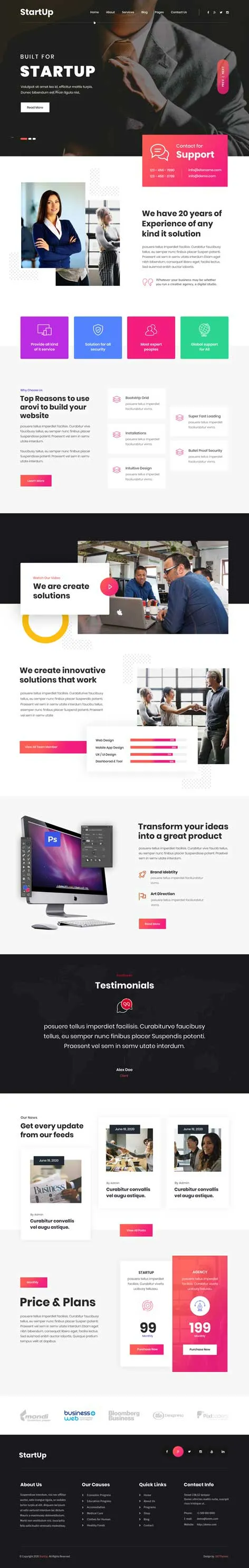 SKT Enterprise Pro - StartUp WordPress Theme